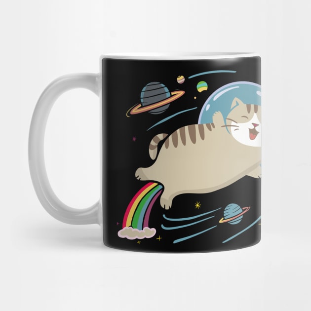 Rainbow-Powered Space Adventure with a Happy Meowgical Cat by ArtMichalS